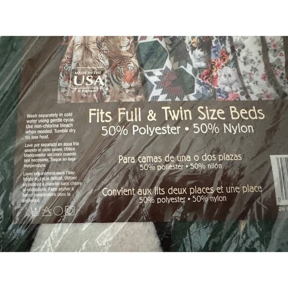 Vintage Sure-Value Blanket Southwestern Aztec Navajo Print Fits Full & Twin-New - Picture 4 of 4